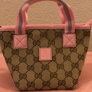 Children’s Gucci small handbag with pink detail